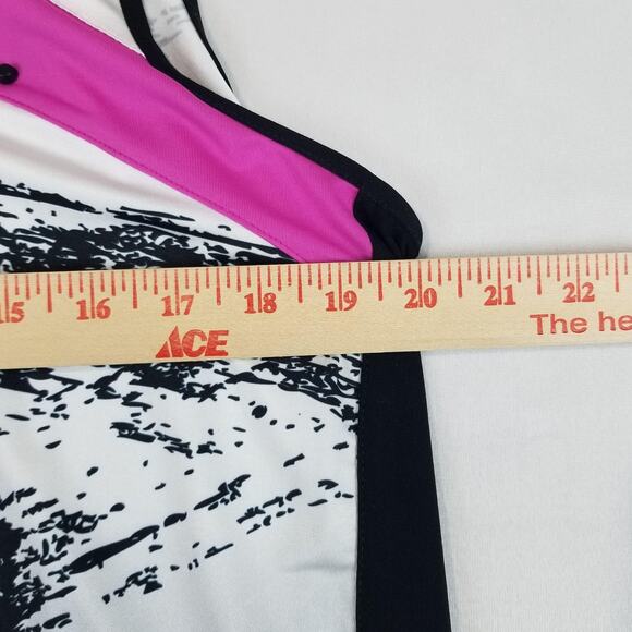 Jamie Sadock Shirt Womens XL Pink Black Ombre Sleeveless Golf Zip Top Athletic - Picture 6 of 8